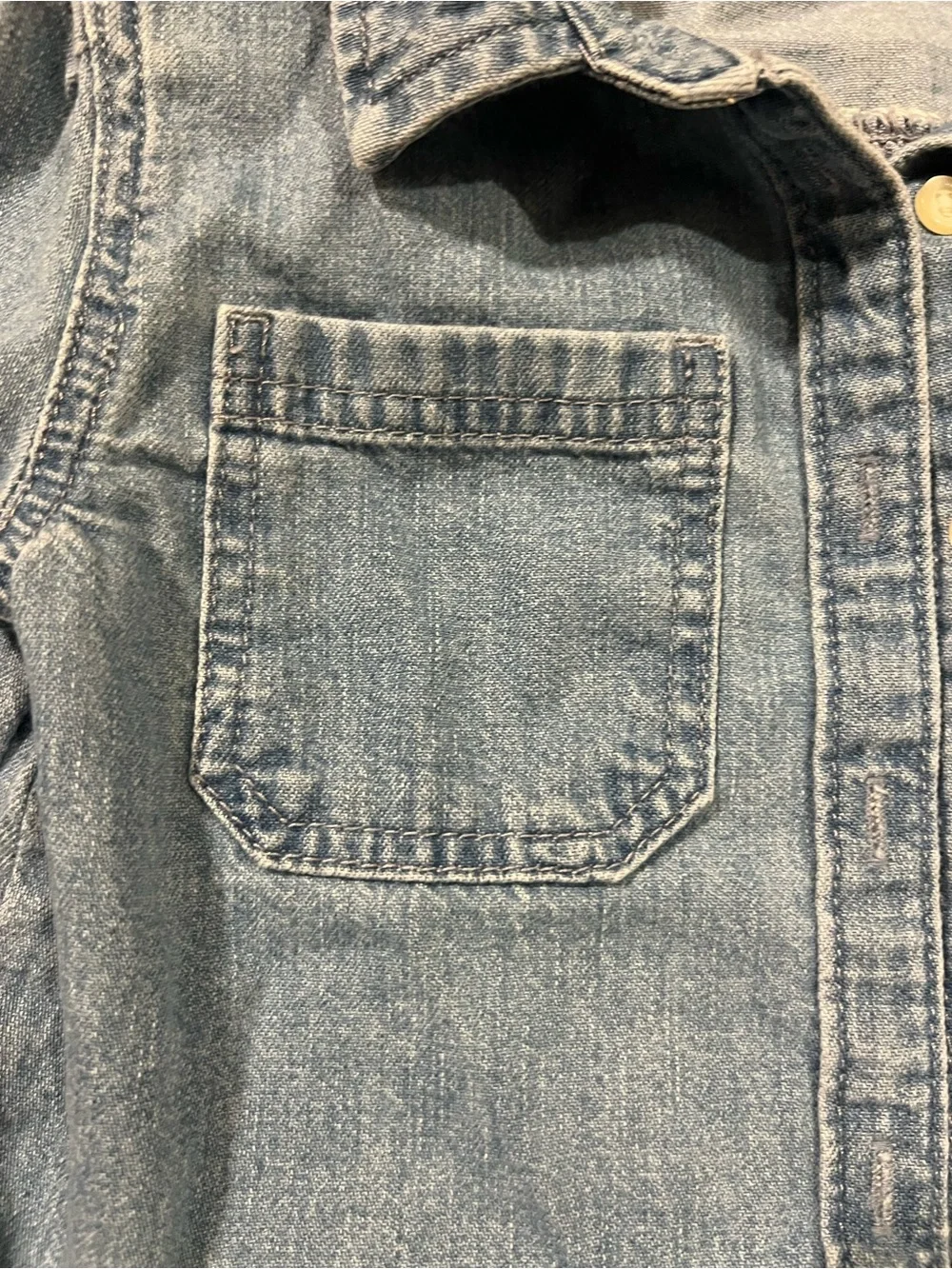 GAP Kids Light Blue Denim Button-Up Shirt